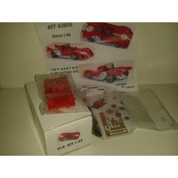 Kit Ferrari 312 P 24 Hrs Daytona 1972 # 21 NART Racing Team - Resin Kit 1:43 